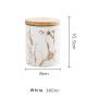 Ins Nordic Light Luxury Kitchen Fresh-keeping Sealed Cans Grains Flower Tea Ceramic Storage Jars Home Food Storage Jar with bamboo lid and silicone seal