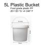 Set of 4 With Hand Plastic Rice Bucket Moisture Proof 4 Litre and 5 Litre Kitchen Rice Storage Jars for Candy, Cookie, Rice, Sugar,Flour,Snacks Keeping Food Dry & Fresh