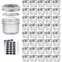 Accguan 4oz / 120ml Glasbehälter, Marmeladenbehälter mit Deckel und Untertasse, Set von 40