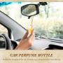 BBTO 200 Pcs Hanging Car Diffuser Bottle Bulk Empty Clear Glass Perfume Bottles Air Freshener Pendant for Essential Oils Fragrance Aromatherapy Car Interior Ornament Decoration (Mixed Style)