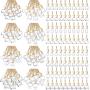 BBTO 200 Pcs Hanging Car Diffuser Bottle Bulk Empty Clear Glass Perfume Bottles Air Freshener Pendant for Essential Oils Fragrance Aromatherapy Car Interior Ornament Decoration (Mixed Style)