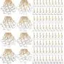 BBTO 200 Pcs Hanging Car Diffuser Bottle Bulk Empty Clear Glass Perfume Bottles Air Freshener Pendant for Essential Oils Fragrance Aromatherapy Car Interior Ornament Decoration (Mixed Style)