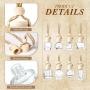 BBTO 200 Pcs Hanging Car Diffuser Bottle Bulk Empty Clear Glass Perfume Bottles Air Freshener Pendant for Essential Oils Fragrance Aromatherapy Car Interior Ornament Decoration (Mixed Style)