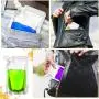Meanplan 100 Pcs Plastic Flasks Pouches Bulk Reusable Plastic Pouches Leak Proof Juice Pouches Bags with Funnel for Travel Adults Women Men, volume from 3.5oz to 32oz