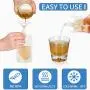 Meanplan 100 Pcs Plastic Flasks Pouches Bulk Reusable Plastic Pouches Leak Proof Juice Pouches Bags with Funnel for Travel Adults Women Men, volume from 3.5oz to 32oz