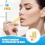 50 Stück Twist-up Lippenbalsam-Tubes, Leere Kunststoff Lippengloss-Behälter, Rotierbare Deodorant-Behälter für DIY-Lippenstift, Lippenbalsam und DIY-Festparfüm, Klar