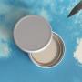 Mini Meta Tins 4 oz Shallow Round Tins with Solid Slip Lids Empty Tin Containers Cosmetics Tins Party Favors Tins and Food Storage Containers (White)