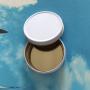 Mini Metal Tin 4 oz Shallow Round Tins with Solid Slip Lids Empty Tin Containers Cosmetics Tins Party Favors Tins and Food Storage Containers (White)