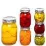 Bouteilles en verre de 32 oz (1000 ml) avec couvercles métalliques étanches, contenants clairs pour conserver les céréales d'avoine, la confiture, le miel, les salades, le yaourt, les épices. Bouteilles en verre de 32 oz (1000 ml) avec couvercles métalliques étanches, contenants clairs pour conserver les céréales d'avoine, la confiture, le miel, les salades, le yaourt, les épices.