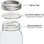 32 oz Regular Mouth Mason Jars, 1000ml Glass Jars with Metal Airtight Lids Clear Containers Canning Jars for Storage Overnight Oats, Jam, Honey, Salads, Yogurt, Spices