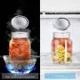 Bouteilles en verre de 32 oz (1000 ml) avec couvercles métalliques étanches, contenants clairs pour conserver les céréales d'avoine, la confiture, le miel, les salades, le yaourt, les épices. Bouteilles en verre de 32 oz (1000 ml) avec couvercles métalliques étanches, contenants clairs pour conserver les céréales d'avoine, la confiture, le miel, les salades, le yaourt, les épices.