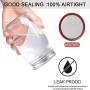 32 oz Regular Mouth Mason Jars, 1000ml Glass Jars with Metal Airtight Lids Clear Containers Canning Jars for Storage Overnight Oats, Jam, Honey, Salads, Yogurt, Spices
