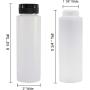 Pinnacle Mercantile Easy Squeeze Plastic Condiment Bottles with Red Flip Top Cap 8 oz and 16oz Empty Set 36