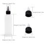 Uyuxxu 20 Pack 4oz Boston Squeeze Bottles,Clear Dispensing Bottles with Twist Top Cap,Plastic Squeeze Bottles for Crafts,Kitchen,Household
