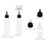 Uyuxxu 20 Pack 4oz Boston Squeeze Bottles,Clear Dispensing Bottles with Twist Top Cap,Plastic Squeeze Bottles for Crafts,Kitchen,Household