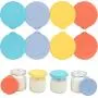 8PCs Silicone Replacement Lids for Ultimate 6oz Yogurt Jars, Silicone Yogurt Jar Lids, Jar Covers, Perfect for Yogurt, Oatmeal, Pudding, Freezer Dishwasher Microwave Safe (Jars NOT Included)