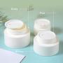 White Jar Lotion Container, 3g,5g,10g,15g,30g,50g,80g, Plastic, BPA Free, Single Wall w/ Removable Inner Liners & Dome Lids for Cosmetic Samples, Cream