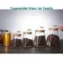 Transparente Persönlichkeit Vier-Eck-Trapezförmige Versiegelte Glasbehälter für Nüsse, Kaffee, Getreide – Glasbehälter (950ml)