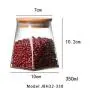 Transparente Persönlichkeit Vier-Eck-Trapezförmige Versiegelte Glasbehälter für Nüsse, Kaffee, Getreide – Glasbehälter (350ml)
