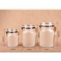 Spice Jars Airtight 100ml, 200ml, 300ml round small mason plastic Jars with Leak Proof Hinged Lid Multipurpose Spice Containers Herb Seasoning Art Craft Storage with wooden spoon 