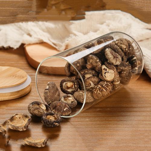 Dia 55mm H 60mm H 80mm H 100mm H 150mm Glass Food Storage Containers Set,Airtight Food Jars with Bamboo Wooden Lids -  Kitchen Canisters For Sugar,Candy, Cookie, Rice and Spice Jars