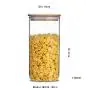 Ensemble de bocaux en verre 100mm H 210mm 1400ml, étanches, avec couverts en bois de bambou - Boîtes de rangement pour cuisine pour sucre, bonbons, biscuits, riz et épices. Ensemble de bocaux en verre 100mm H 210mm 1400ml, étanches, avec couverts en bois de bambou - Boîtes de rangement pour cuisine pour sucre, bonbons, biscuits, riz et épices.