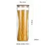 Dia 100mm H 300mm 2000ml Glass Food Storage Containers Set,Airtight Food Jars with Bamboo Wooden Lids - Kitchen Canisters For Sugar,Candy, Cookie, Rice and Spice Jars Dia 100mm H 300mm 2000ml Glass Food Storage Containers Set,Airtight Food Jars with Bamboo Wooden Lids - Kitchen Canisters For Sugar,Candy, Cookie, Rice and Spice Jars