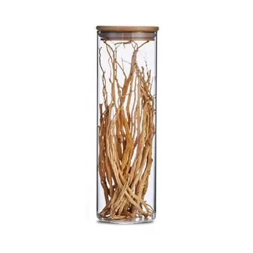 Ensemble de bocaux en verre de 85mm H 270mm 1280ml avec couvercles en bambou – Boîtes de rangement alimentaires pour sucre, bonbons, biscuits, riz et épices. Ensemble de bocaux en verre de 85mm H 270mm 1280ml avec couvercles en bambou – Boîtes de rangement alimentaires pour sucre, bonbons, biscuits, riz et épices.