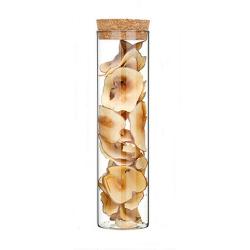 Dia 55mm H 200mm 400ml Empty Clear Glass Bottles with Cork Stopper - Refillable Dry Food Goods Storage Container Vial Jars For Flower Tea Dry Fruit Nuts Candy Seasoning and Other Small Items