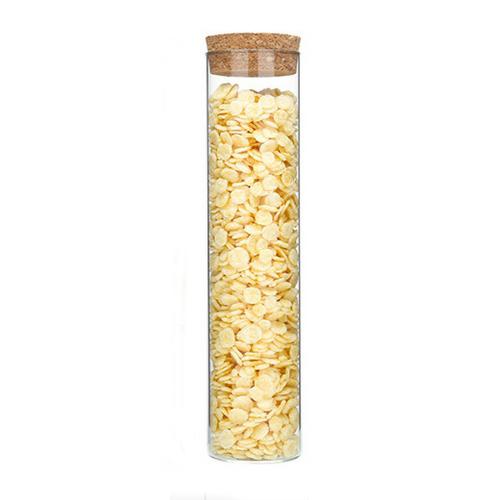 Dia 55mm H 230mm 460ml Empty Clear Glass Bottles with Cork Stopper - Refillable Dry Food Goods Storage Container Vial Jars For Flower Tea Dry Fruit Nuts Candy Seasoning and Other Small Items