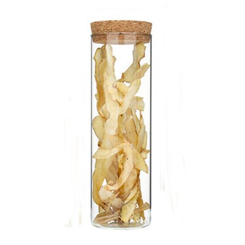 Dia 65mm H 200mm 580ml Empty Clear Glass Bottles with Cork Stopper - Refillable Dry Food Goods Storage Container Vial Jars For Flower Tea Dry Fruit Nuts Candy Seasoning and Other Small Items