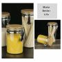 1560ml Glass Storage Jars with Airtight Locking Clamp Lids, Airtight Glass Canisters with Locking Lids, Glass Storage Containers with Bamboo Lid, Food Storage Containers, Glass Canister Sets