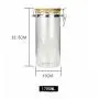 1700ml Glass Storage Jars with Airtight Locking Clamp Lids, Airtight Glass Canisters with Locking Lids, Glass Storage Containers with Bamboo Lid, Food Storage Containers, Glass Canister Sets 1700ml Glass Storage Jars with Airtight Locking Clamp Lids, Airtight Glass Canisters with Locking Lids, Glass Storage Containers with Bamboo Lid, Food Storage Containers, Glass Canister Sets
