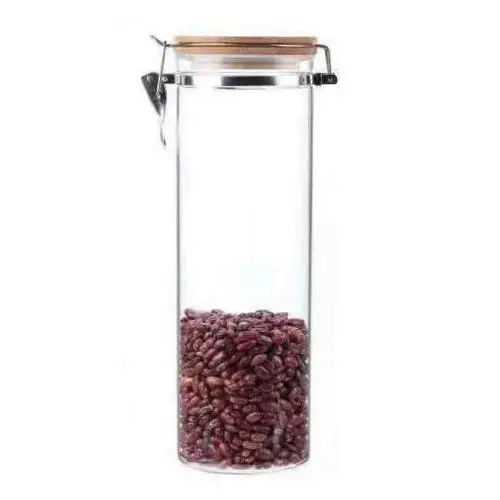 Glas-Aufbewahrungskrüsche mit 1840 ml, luftdichte Klemmverschlüsse, Glasbehälter mit Bambusdeckel, Glasbehälter-Sets zum Lebensmittelaufbewahrung