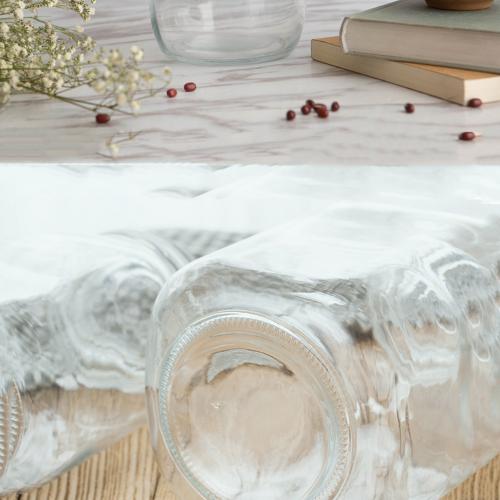 3pcs 1000ml Wide Mouth Square Glass Jar - Airtight Storage Jar with wood Bamboo Lid Medium Jar Perfect for Beans, Jelly, Storing and Canning Use