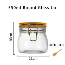 500ml 750ml 1000ml total 3pcs Wide Mouth Round Glass Jar - Airtight Storage Jar with wood Bamboo Lid Medium Jar Perfect for Beans, Jelly, Storing and Canning Use