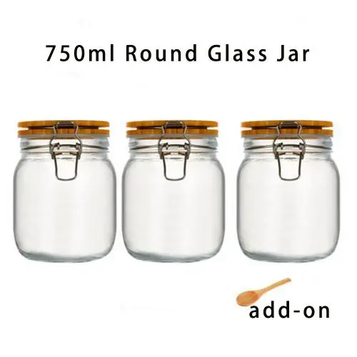 3 pcs Pots en Verre 750ml à Large Ouverture Ronde - Pots de Rangement Airtight avec Couvercle en Bois Bambou – Pots Moyens Parfaits pour les Haricots, la Gelée, le Rangement et la Conserve – Idéal pour le Stockage 3 pcs Pots en Verre 750ml à Large Ouverture Ronde - Pots de Rangement Airtight avec Couvercle en Bois Bambou – Pots Moyens Parfaits pour les Haricots, la Gelée, le Rangement et la Conserve – Idéal pour le Stockage