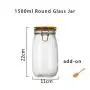 3 pcs Pots en Verre de 1500ml à Large Bouche – Pots de Rangement Airtight avec Couvercle en Bois Bambou – Pots Moyens Parfaits pour les Haricots, la Gelée, le Conserve et le Rangement 3 pcs Pots en Verre de 1500ml à Large Bouche – Pots de Rangement Airtight avec Couvercle en Bois Bambou – Pots Moyens Parfaits pour les Haricots, la Gelée, le Conserve et le Rangement
