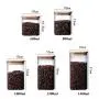 1000ml Glass Storage Jar with Airtight Lid, Square Glass Tea Tin, Transparent Glass Canister for Ground Coffee, Tea Bag, Rice, Flour, Dog Cookies and More