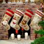 2020 New Christmas Decorations Christmas Socks Gift Bag Old Man Snowman Deer Snowflake Linen Christmas Socks