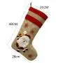 2020 Weihnachten Dekorationen Weihnachtsstrumpf Geschenktasche alter Mann Schneemann Hirsch Schneeflocken Leinen Weihnachtsstrumpf