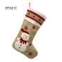 2020 New Christmas Decorations Christmas Socks Gift Bag Old Man Snowman Deer Snowflake Linen Christmas Socks