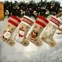 2020 Weihnachten Dekorationen Weihnachtsstrumpf Geschenktasche alter Mann Schneemann Hirsch Schneeflocken Leinen Weihnachtsstrumpf