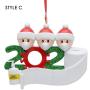 2020 New DIY Name Blessings Resin Face Mask Snowman Wearing Mask Family Christmas Gift Gift