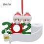 2020 New DIY Name Blessings Resin Face Mask Snowman Wearing Mask Family Christmas Gift Gift