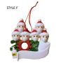 2020 New DIY Name Blessings Resin Face Mask Snowman Wearing Mask Family Christmas Gift Gift