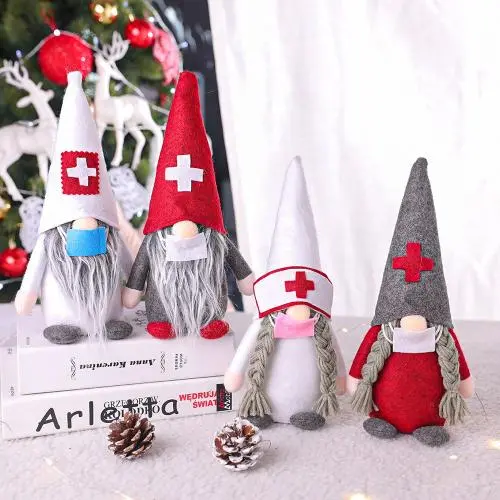 Décorations de Noël 2020 : Figurines Faceless de Médecins, Infirmières, Père Noël Cadeau de Noël Décorations de Noël 2020 : Figurines Faceless de Médecins, Infirmières, Père Noël Cadeau de Noël