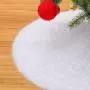 Weißes Plüsch-Weihnachtsbaumschmuck – Langes Plüsch-Weihnachtsbaumschmuck, 78/90/122/152cm, Weihnachtsbaumschmuck für Weihnachtsbaumdeko