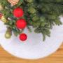 Christmas plush tree skirt Pure white long hair Christmas tree skirt 78 90 122, 152cm Christmas tree decoration tree skirt