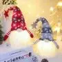 Glänzende Weihnachtsdekoration mit kleinen, glänzenden Elfen-Plüschtiere, Rudolph-Gesichtslose, Kindergeschenke – Stilvolle Weihnachtsdeko